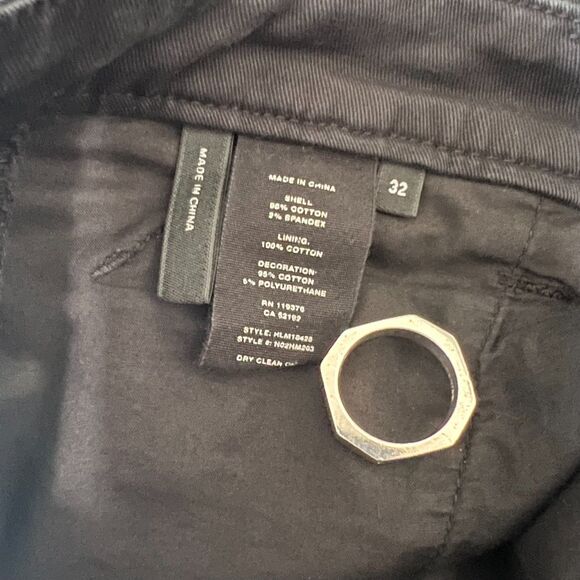 Helmut Lang Moto Drop-Crotch Pants Black Size 32 - Picture 3 of 11